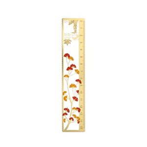 bookmark ruler classical metal brass book mark maple leaf hollow page marker for teacher appreciation gifts childrens day gifts