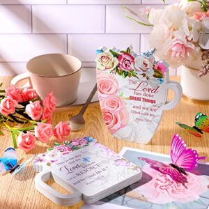 Christian Table Sign God Sign Inspirational Table Decorations Jesus Table Centerpieces Lord Bible Verse Decor Easter Supplies Rejoice Floral Decals Spring Tiered Tray Home Christian Gift Motivational