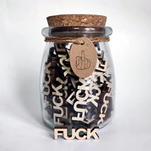 jar of fuck gift jar,gag gift birthday gift funny gift,gift for friend，anniversaries gift ，fool friends and make family laugh out loud “fuck to give”(7oz)