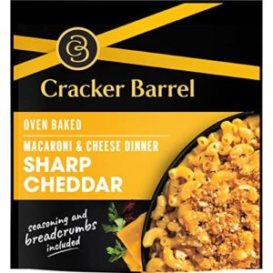 cracker barrel sharp cheddar oven baked macaroni & cheese dinner, 12.3 oz pouch