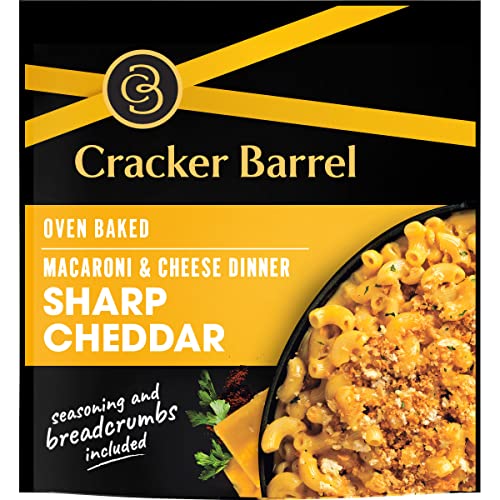 Cracker Barrel Sharp Cheddar Oven Baked Macaroni & Cheese Dinner, 12.3 oz Pouch