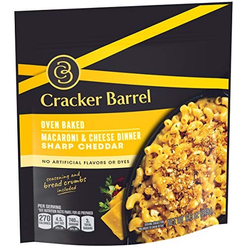 Cracker Barrel Sharp Cheddar Oven Baked Macaroni & Cheese Dinner, 12.3 oz Pouch