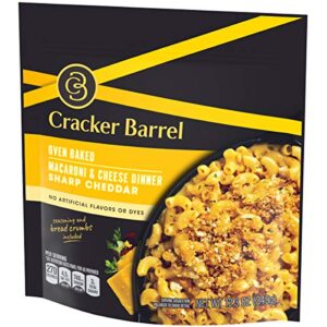 Cracker Barrel Sharp Cheddar Oven Baked Macaroni & Cheese Dinner, 12.3 oz Pouch