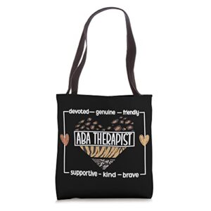 aba therapist applied behavior analysis therapy tote bag