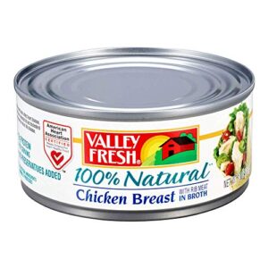 valley fresh 100% natural, chicken breast in broth, 10 oz