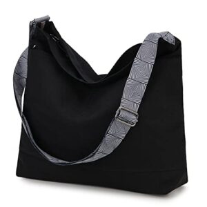 vx vonxury crossbody bag,lightweight canvas shoulder tote for women water resistant top zip hobo purse with adjustable strap