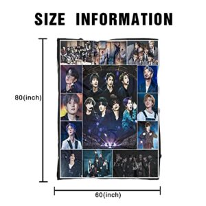 The Idol Singer Blanket Flannel Fleece Blanket Soft Novelty Fashion Singers Blanket Bed Throws Blanket for Sofa Bed Bedroom Air Conditioning Blanket Decoration 60X80 Inch