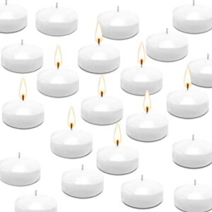 jheng 2.2 inch floating candles bulk pack for events, weddings, spa, home decor, special occasions and holiday decorations (small – 2.2” – set of 50 , white)