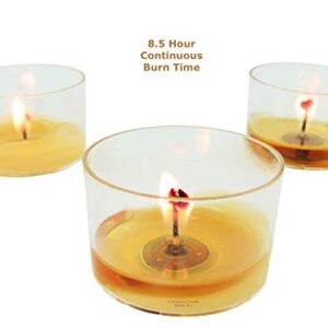 Beeswax Candle Works, 8-Hour Tea Lights (Pack of 18) 100% USA Beeswax