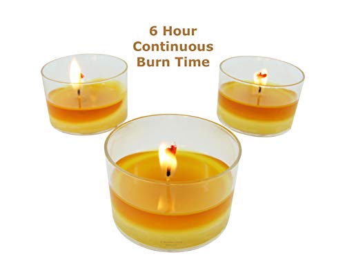 Beeswax Candle Works, 8-Hour Tea Lights (Pack of 18) 100% USA Beeswax