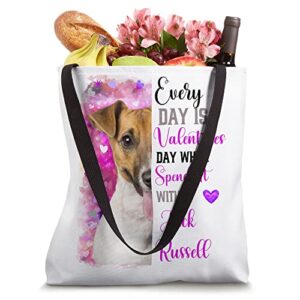 Women Jack Russell Terrier Dog Valentines Day Mom Dogs Tote Bag