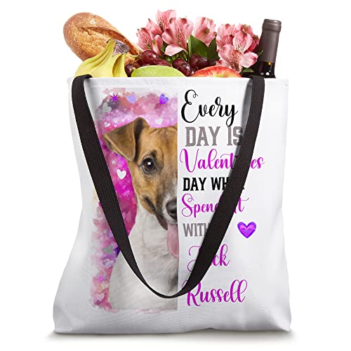 Women Jack Russell Terrier Dog Valentines Day Mom Dogs Tote Bag