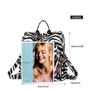 Women Backpack Purse Convertible Daypack Fashion Designer Travel Casual Shoulder Bag (Cow Off-white)