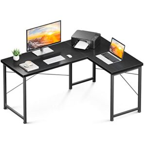 coleshome 50″ l shaped desk computer desk, l desk computer corner desk for home office gaming writing workstation, space-saving, easy to assemble