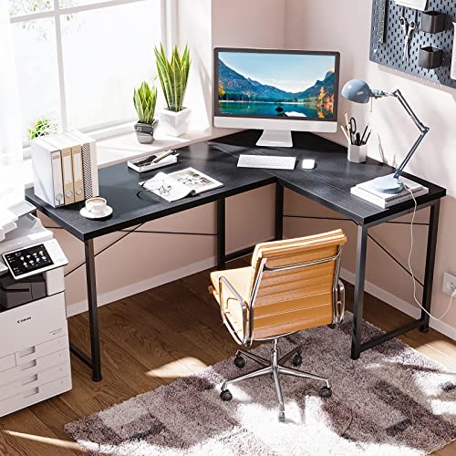 Coleshome 50" L Shaped Desk Computer Desk, L Desk Computer Corner Desk for Home Office Gaming Writing Workstation, Space-Saving, Easy to Assemble