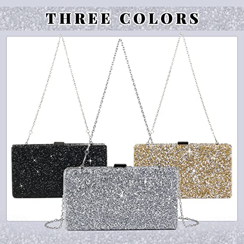 SUKUTU Women Glitter Evening Handbag Both Side Sparkling Clutch Bag for Wedding Prom Cocktail Party