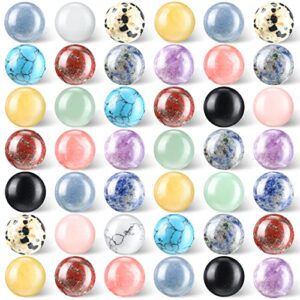 45 pieces gemstone chakra 16mm sphere balls crystal worry stones bulks gemstones sphere balls assorted crystal sphere polished stone for witchcraft stress relief meditation reiki balancing decor