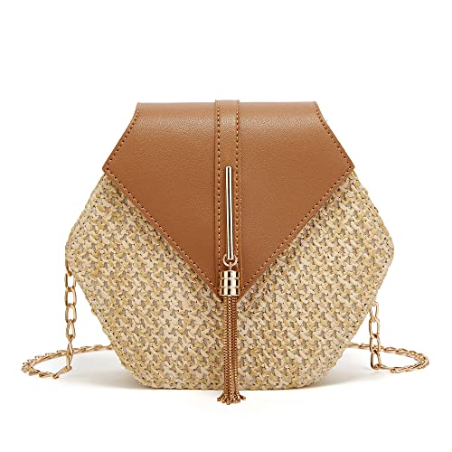 Crossbody Bags for Women Tassel Small Straw Beach Bag Satchel Bag Shoulder Bag Hobo Bags Purses Tote Handbag 2023