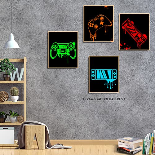 Maxee Boys Room Decor Gaming Posters for Boys Room Bedroom Wall Art Decor Pictures for Bedroom Wall Decor Game Room Decor (Set of 4, 8X10in, UNFRAMED)