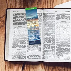 Christian Bookmark with Bible Verse, Pack of 25, Salvation Themed, Behold, I Stand at the Door and Knock, Revelation 3:20