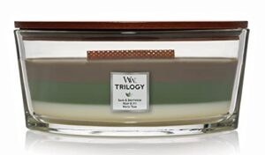 woodwick ellipse scented candle, verdant earth, 16oz | up to 50 hours burn time