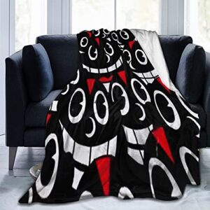 hakla lil darkie blanket flannel fleece soft warm throw blankets for bed sofa chair dorm 50 x40 black