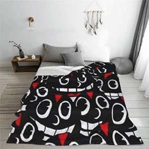 Hakla Lil Darkie Blanket Flannel Fleece Soft Warm Throw Blankets for Bed Sofa Chair Dorm 50 X40 Black