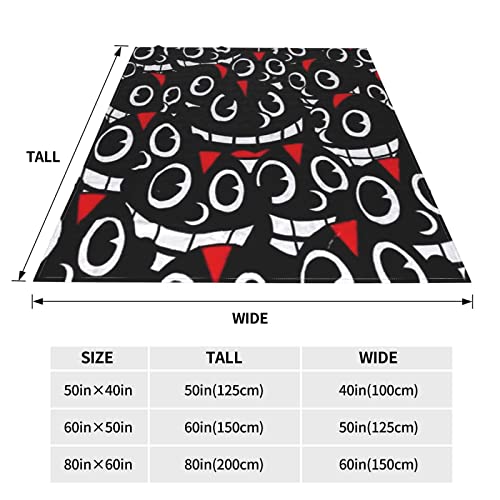 Hakla Lil Darkie Blanket Flannel Fleece Soft Warm Throw Blankets for Bed Sofa Chair Dorm 50 X40 Black