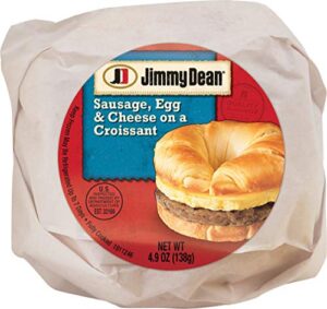 jimmy dean® butcher wrapped sausage, egg & cheese croissant, 4.9 oz (12 count)