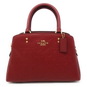 Coach Women's Mini Lilly Carryall (Signature Leather - Cherry)