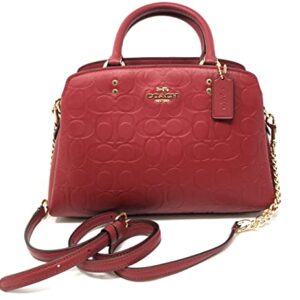 Coach Women's Mini Lilly Carryall (Signature Leather - Cherry)