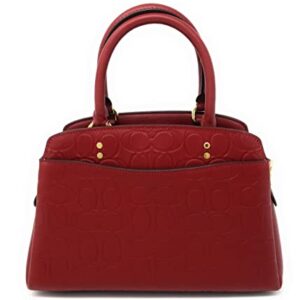 Coach Women's Mini Lilly Carryall (Signature Leather - Cherry)