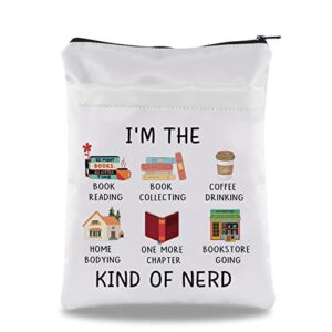 g2tup book lover gift i’m the book reading book sleeve bookish bookworm book covers librarian gift book nerd gift reader zipper book protector (i am the book reading bs)