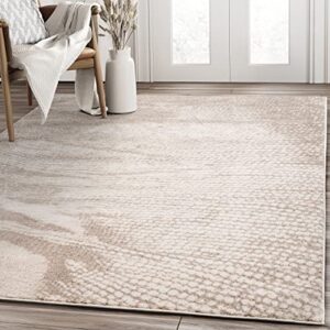 abani contemporary design beige & cream 7’9″ x 10’2″ (8’x10′) area rug rugs – unique non-shed desert folds print living room rug