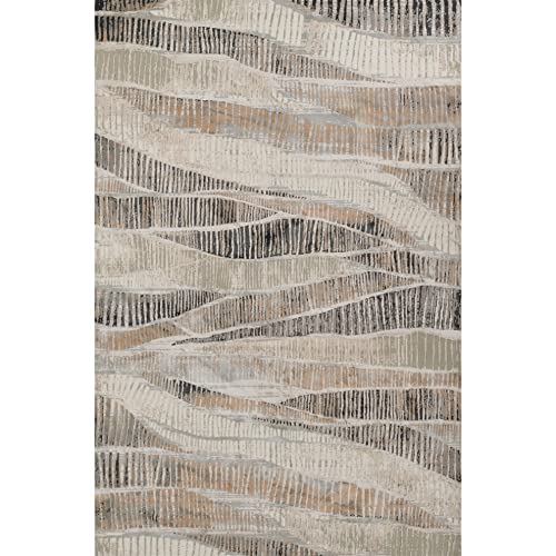 Momeni Genevieve Polyester Area Rug, Grey, 8'11" X 12'6"