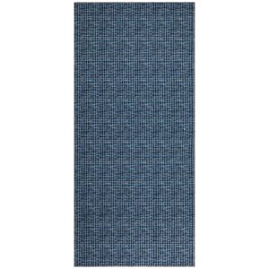 ottomanson machine washable wrinkle free solid design cotton 3×6 traditional flatweave area rug for dining room, living room, bedroom, 2’7” x 6′, navy