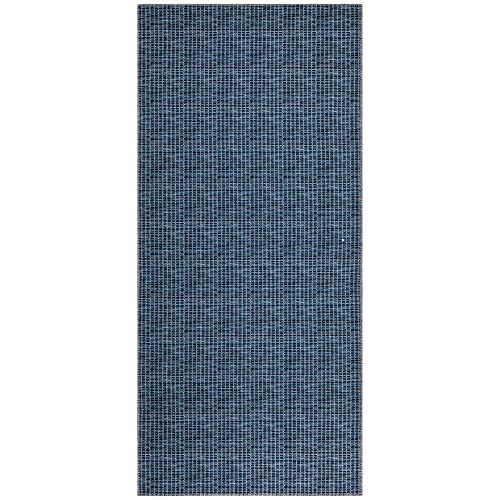 Ottomanson Machine Washable Wrinkle Free Solid Design Cotton 3x6 Traditional Flatweave Area Rug for Dining Room, Living Room, Bedroom, 2'7'' x 6', Navy