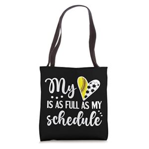 Ball Mom Proud Softball Soccer Player Mom Baller Mother Tote Bag