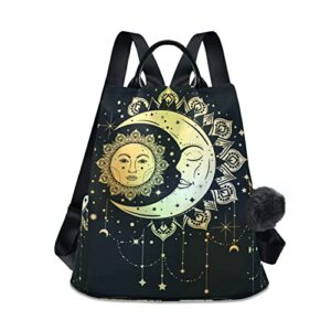 alaza boho sun moon backpack purse for women travel casual daypack college bookbag work business ladies shoulder bag