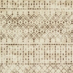 Maples Rugs Alessia Moroccan Trellis Kitchen Rugs Non Skid Accent Area Carpet [Made in USA], Neutral, 2'6" x 3'10"