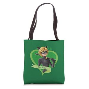 miraculous ladybug valentine’s day love from cat noir tote bag