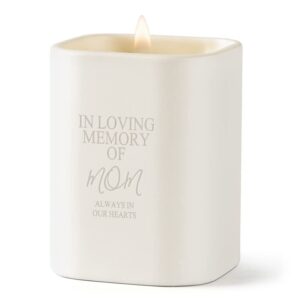 lukiejac ceramic memorial candle gifts for loss of mother sympathy candle gifts for loss of mom – in loving memory of mom bereavement condolences remembrance funeral grieving gifts for loss of mother