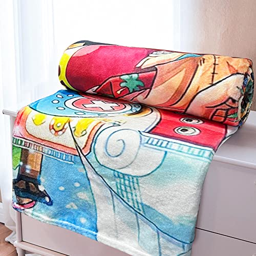 Anime Blanket Ultra Soft Flannel Throw Blankets Warm Lightweight Bedding Air Conditioner Blanket for Sofa Bedroom Office Funny Anime Throw Blankets 60X80Inch
