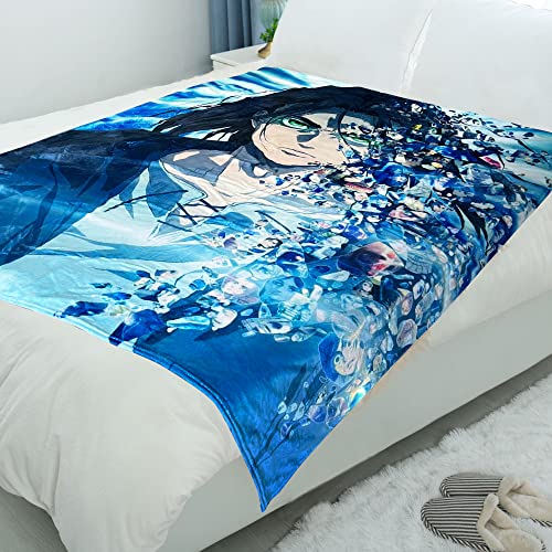 Anime Blanket Ultra Soft Flannel Throw Blankets Warm Lightweight Bedding Air Conditioner Blanket for Sofa Bedroom Office Funny Anime Throw Blankets 60X80Inch