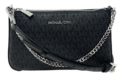 Michael Kors Jet Set Travel Medium Pouchette Crossbody Bag (Black)