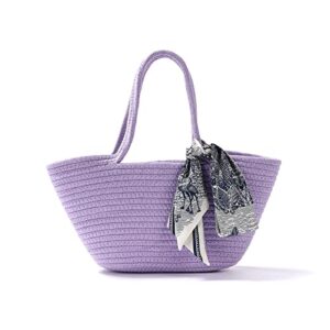 women’s retro mini size straw handbags woven cotton crohest basket purse tote bags by handmade girls purse toddlers handbag