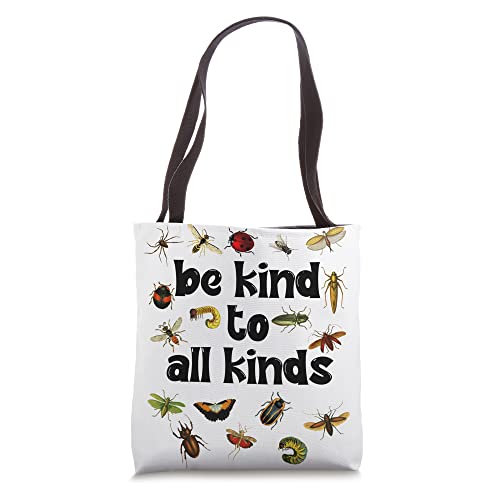 Cottagecore Vintage Bugs Ladybugs Bee Be Kind to All Kinds Tote Bag