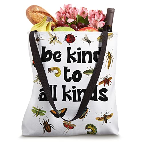 Cottagecore Vintage Bugs Ladybugs Bee Be Kind to All Kinds Tote Bag