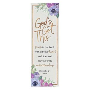salt & light, proverbs 3:5 gods got this bookmarks, 2 x 6 inches, 25 bookmarks