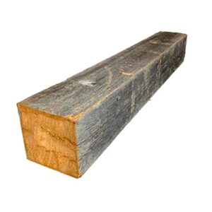 rustic farmhouse reclaimed wood premium beam | 4x4x24 inch | wood post | remodeling | weathered | diy | repurposed | decoration | craft wood
